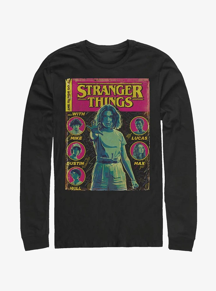 Stranger Things Comic Cover Long-Sleeve T-Shirt