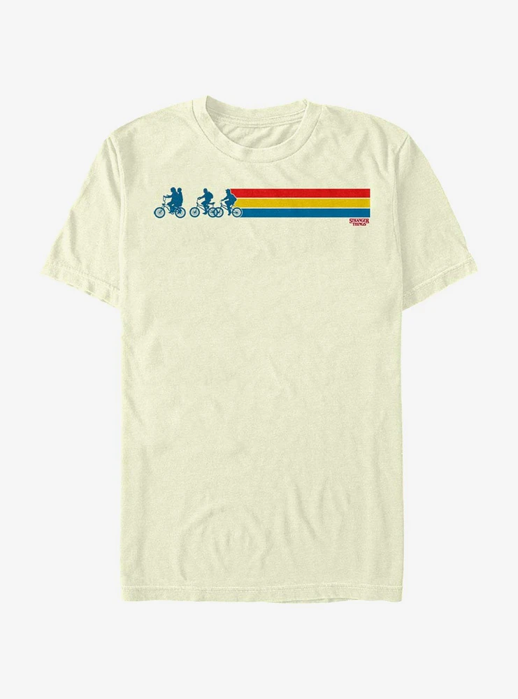 Stranger Things Bikes and Stripes T-Shirt