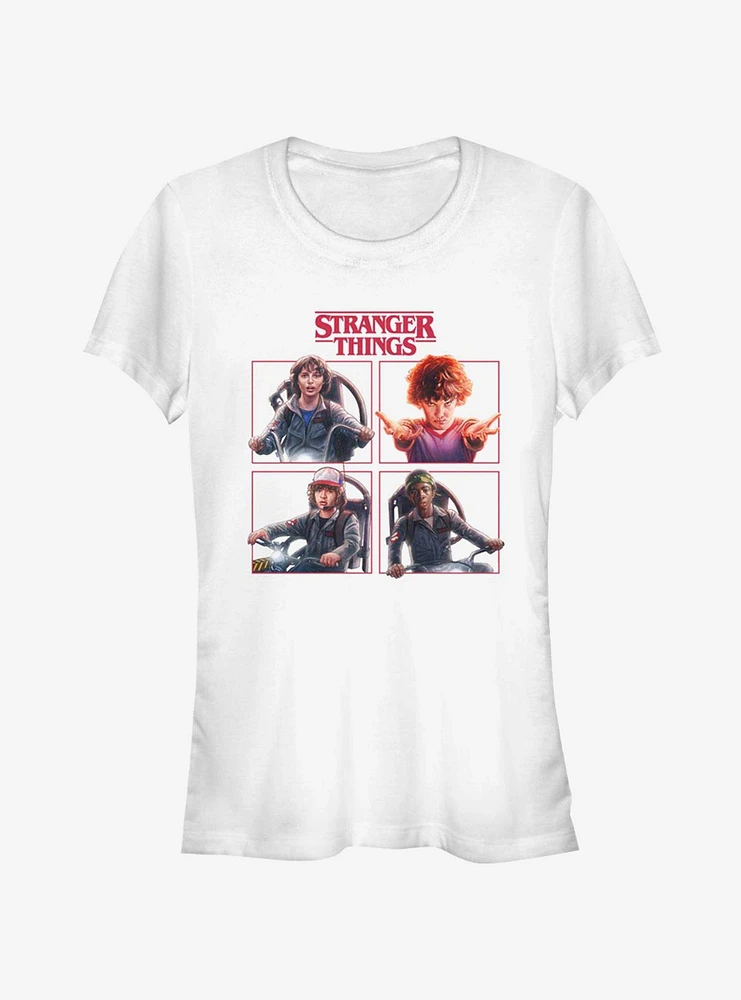 Stranger Things Cast Box Up Girls T-Shirt