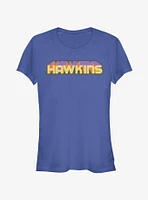 Stranger Things Hawkins 3D Text Girls T-Shirt