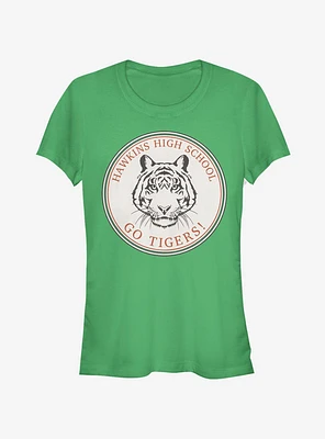 Stranger Things Hawkins Go Tigers Girls T-Shirt