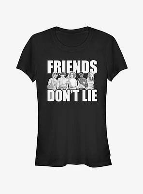 Stranger Things Cast Friends Don't Lie Girls T-Shirt