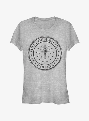 Stranger Things Hawkins City Seal Girls T-Shirt