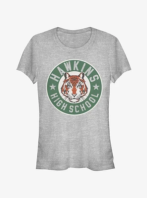 Stranger Things Hawkins High Tiger Emblem Girls T-Shirt