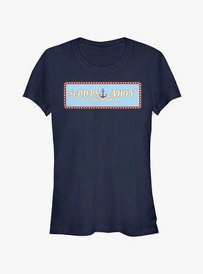 Stranger Things Scoops Ahoy Panel Girls T-Shirt