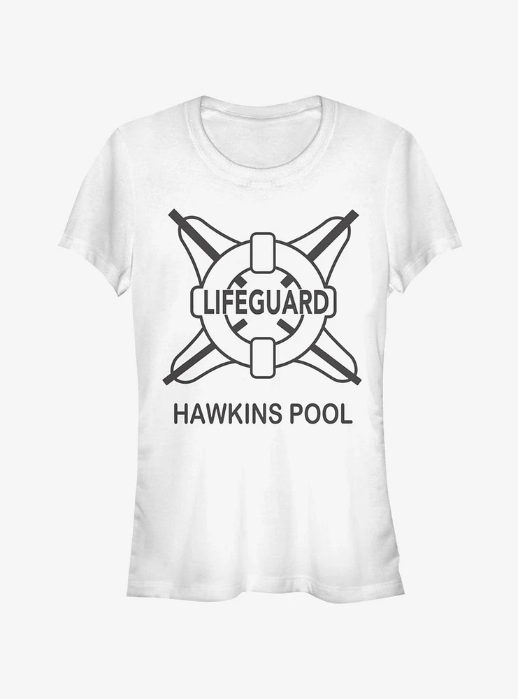 Stranger Things Hawkins Pool Lifeguard Girls T-Shirt