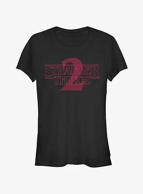 Stranger Things Two Opacity Logo Girls T-Shirt