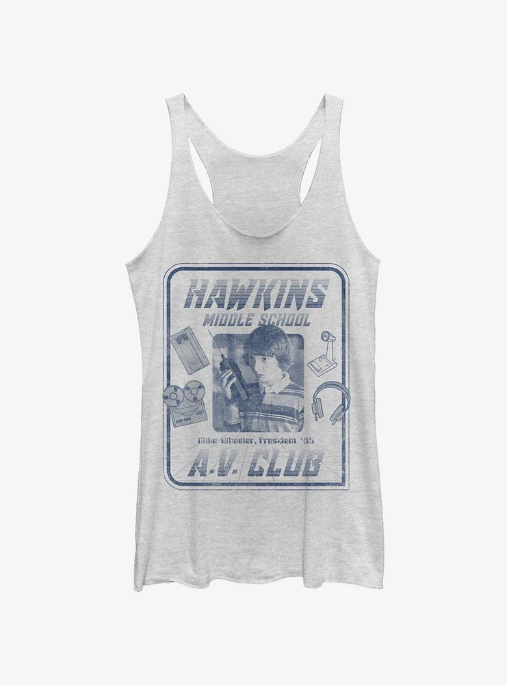 Stranger Things Mike Hawkins A.V. President Girls Tank