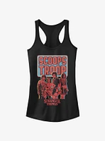 Stranger Things Scoops Troop Red Girls Tank Top