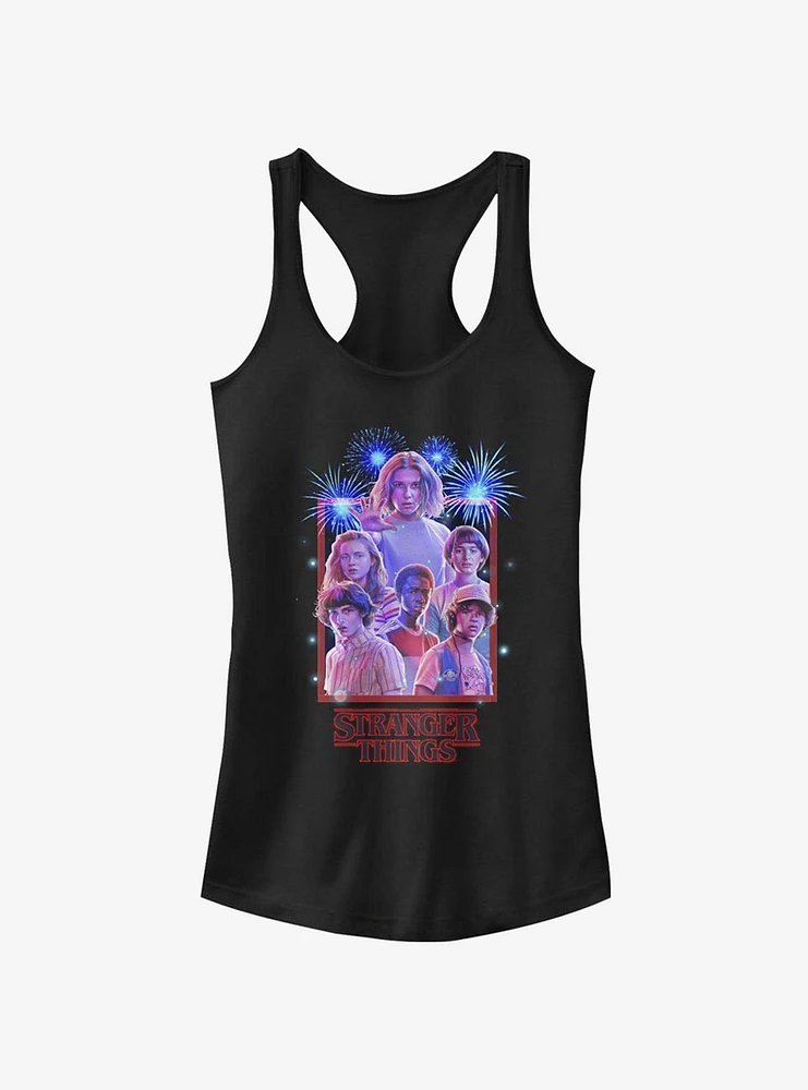 Stranger Things Group Fireworks Girls Tank