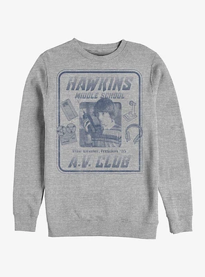 Stranger Things Mike Hawkins A.V. President Crew Sweatshirt