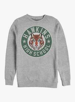 Stranger Things Hawkins High Tiger Emblem Crew Sweatshirt