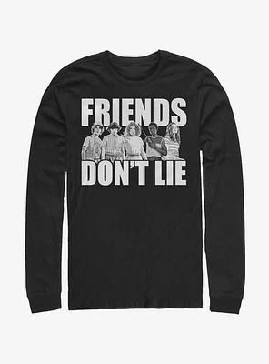 Stranger Things Cast Friends Don't Lie Long-Sleeve T-Shirt