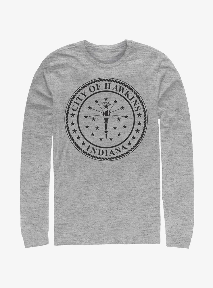 Stranger Things Hawkins City Seal Long-Sleeve T-Shirt