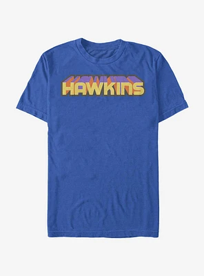 Stranger Things Hawkins 3D Text T-Shirt