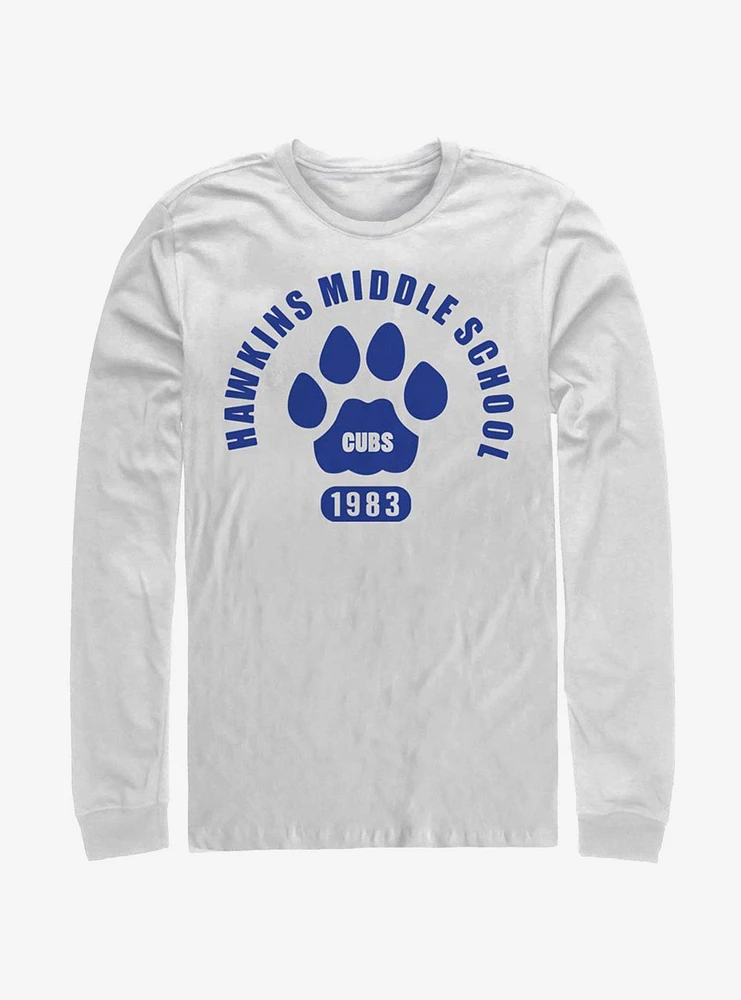 Stranger Things Hawkins Cubs Paw Emblem Long-Sleeve T-Shirt