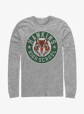 Stranger Things Hawkins High Tiger Emblem Long-Sleeve T-Shirt
