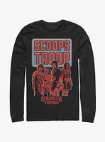 Stranger Things Scoops Troop Red Long-Sleeve T-Shirt