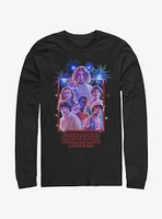 Stranger Things Group Fireworks Long-Sleeve T-Shirt