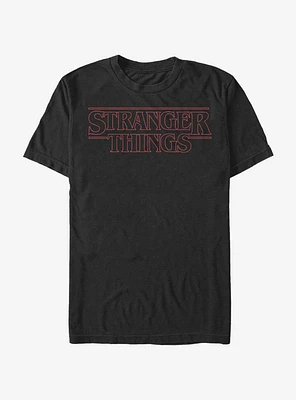 Stranger Things Red Outline Logo T-Shirt