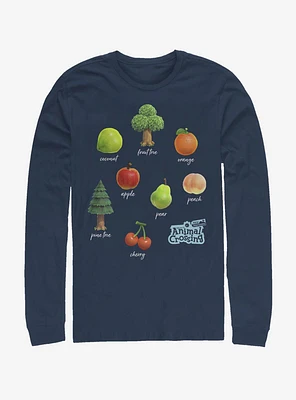 Animal Crossing Fruit and Trees Long-Sleeve T-Shirt