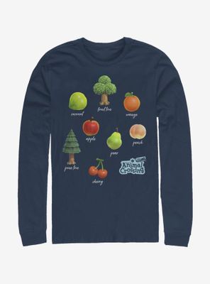 Animal Crossing Fruit and Trees Long Sleeve T-Shirt