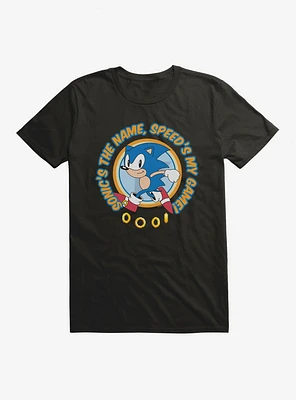 Sonic The Hedgehog Sonic's Name, Speed's My Game! T-Shirt