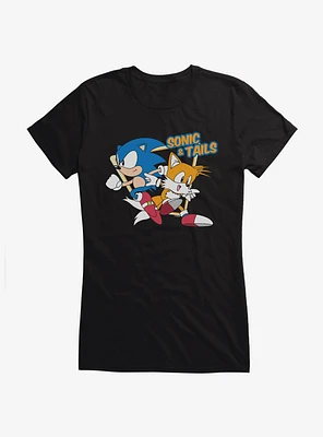 Sonic The Hedgehog And Tails Girls T-Shirt