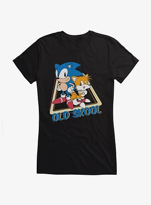 Sonic The Hedgehog And Tails Old Skool Girls T-Shirt