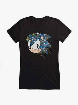 Sonic The Hedgehog Pixel Profile Girls T-Shirt