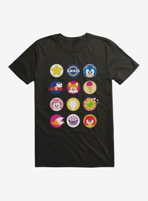 Sonic The Hedgehog And Friends Icons T-Shirt
