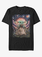 Star Wars The Mandalorian Child Starry Night T-Shirt