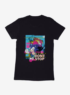 Sonic The Hedgehog Eggman Don't Stop Glitch Womens T-Shirt