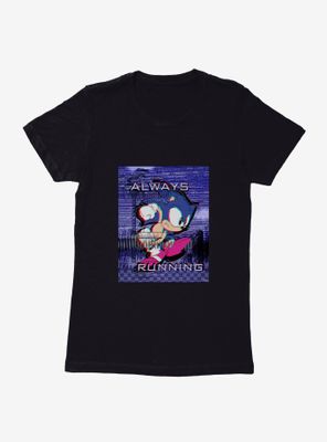 Sonic The Hedgehog Running Glitch Womens T-Shirt
