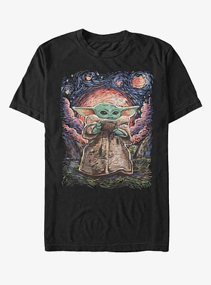 Star Wars The Mandalorian Child Starry Night T-Shirt