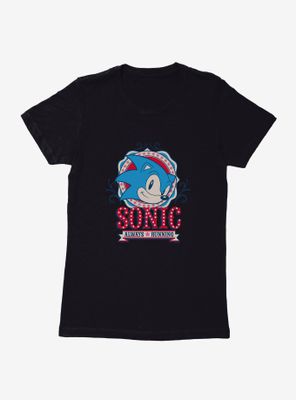 Sonic The Hedgehog Always Running Womens T-Shirt