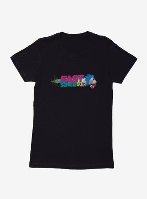 Sonic The Hedgehog Fast Since '91 Pixel Womens T-Shirt