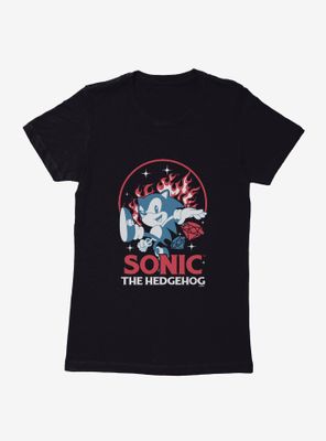 Sonic The Hedgehog Fire And Gems Womens T-Shirt