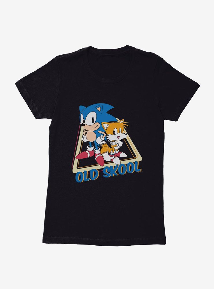 Sonic The Hedgehog And Tails Old Skool Womens T-Shirt