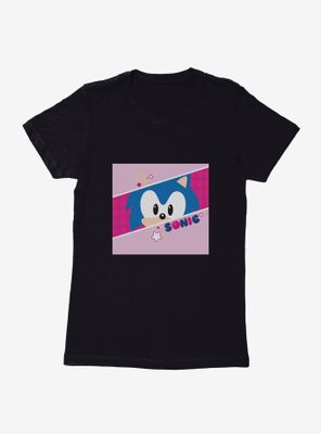 Sonic The Hedgehog Pop Eyes Peek Womens T-Shirt