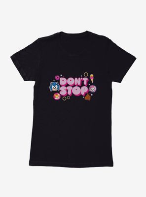 Sonic The Hedgehog Amy Don't Stop Pop Womens T-Shirt