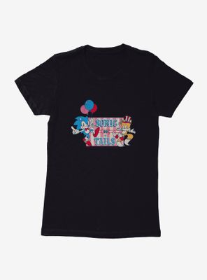 Sonic The Hedgehog And Tails 1991 Carnival Womens T-Shirt