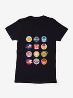 Sonic The Hedgehog And Friends Icons Womens T-Shirt