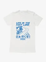Sonic The Hedgehog Life Fast Lane Womens T-Shirt