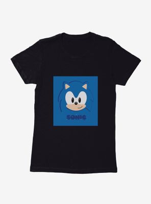 Sonic The Hedgehog Blue Pop Art Womens T-Shirt