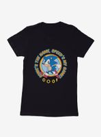 Sonic The Hedgehog Sonic's Name, Speed's My Game! Womens T-Shirt