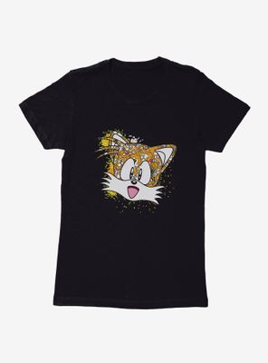 Sonic The Hedgehog Tails Pixel Profile Womens T-Shirt