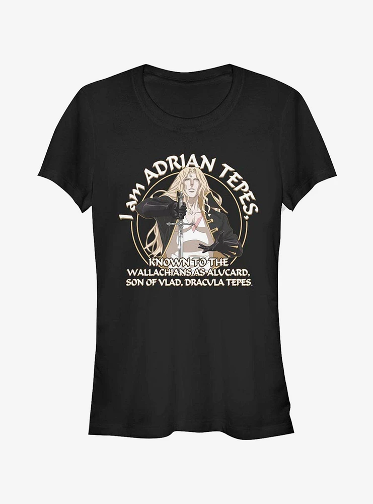 Castlevania Adrian Tepes Known As Alucard Girls T-Shirt