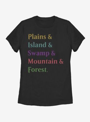 Magic: The Gathering Land Stack Womens T-Shirt