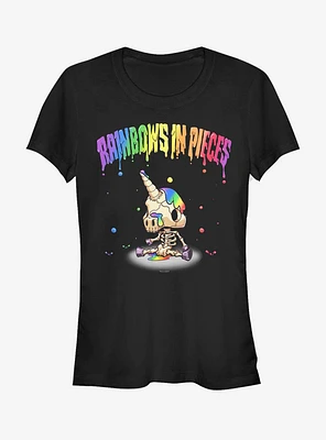 R.I.P Rainbows Pieces RIP Skull Drip Girls T-Shirt
